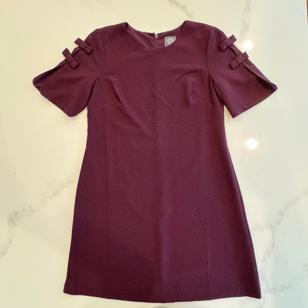 VINCE CAMUTO - Plum A-Line Bow Sleeve Mini Dress - NWOT - Size 4